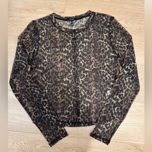 Sheer cheetah cardigan